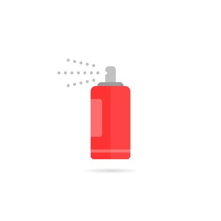 red spray bottle icon with aerosolのイラスト素材