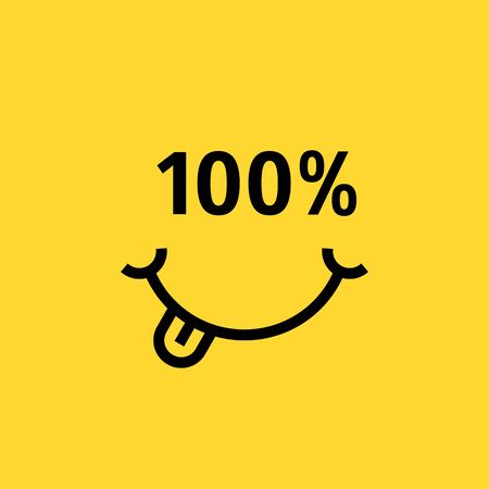 customer smile like satisfaction guaranteeのイラスト素材