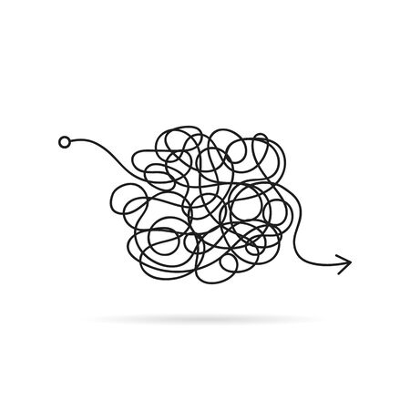 messy line like finding a solutionのイラスト素材