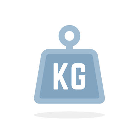blue kg icon isolated on whiteのイラスト素材