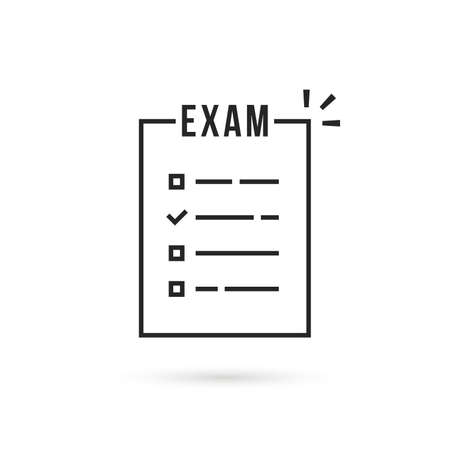 thin line examination list minimal iconのイラスト素材