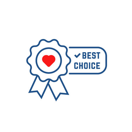 best choice icon like favoriteのイラスト素材