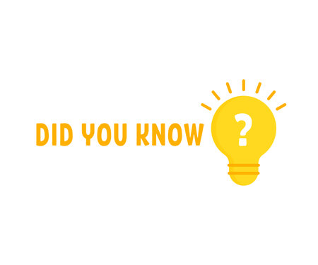 did you know with yellow light bulbのイラスト素材