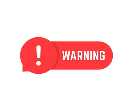 red warning bubble like alert messageのイラスト素材