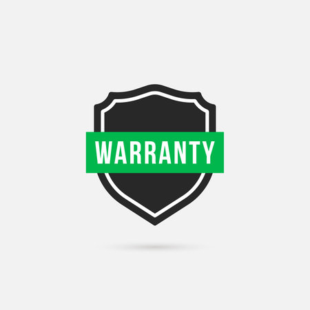 simple black shield like warranty logoのイラスト素材