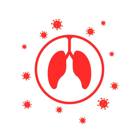 lungs protection from dangerous coronavirusのイラスト素材