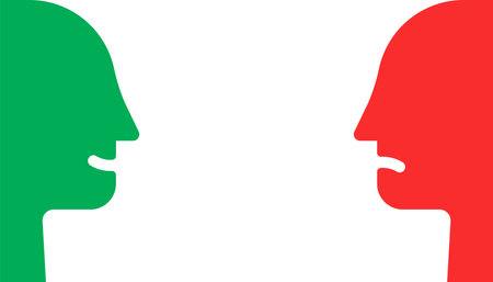 tragedy or comedy banner with headsのイラスト素材