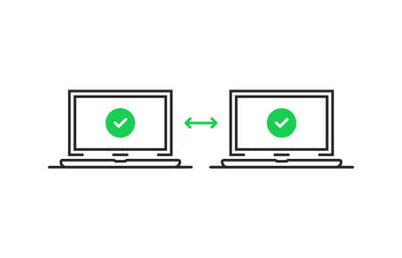 linear easy file transfer or data backupのイラスト素材