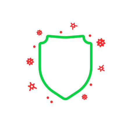 immune system logo like antiviral protectionのイラスト素材