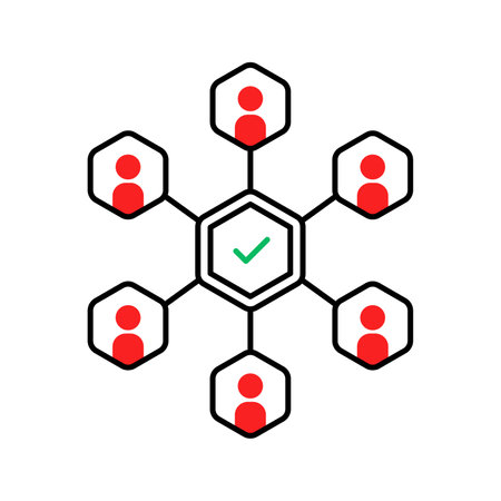 abstract teamwork icon like successful collaborationのイラスト素材