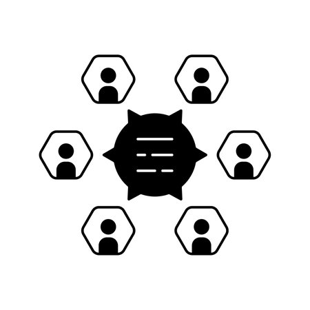 simple group chat or online conference iconのイラスト素材