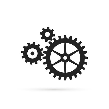 gears icon like part of machinery or mechanismのイラスト素材