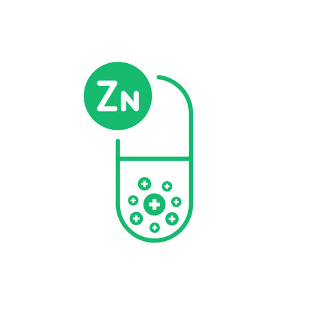 green abstract linear capsule with zinc insideのイラスト素材