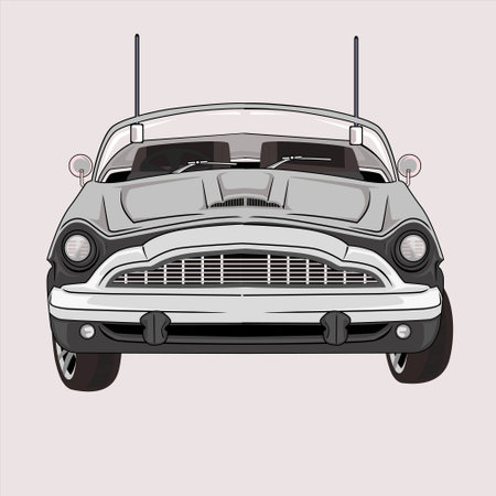 Classic Retro Car Vector Illustrationのイラスト素材
