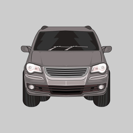 Modern SUV Car Vector Illustrationのイラスト素材
