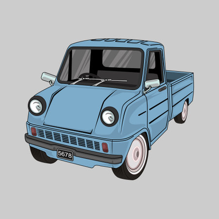 Classic Retro Car Vector Illustrationのイラスト素材