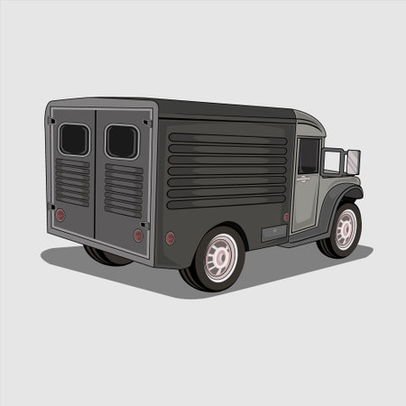 Truck Army Vector Illustrationのイラスト素材