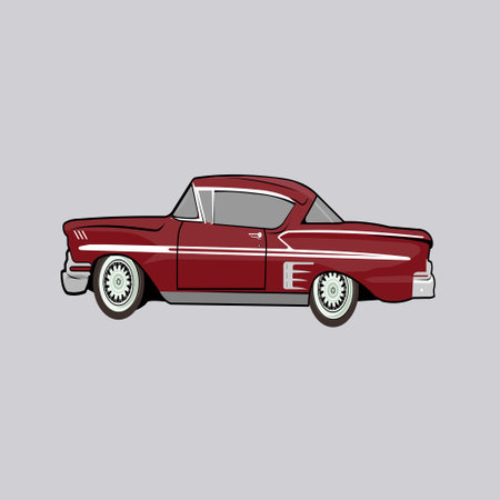 Retro Car Vector Illustrationのイラスト素材