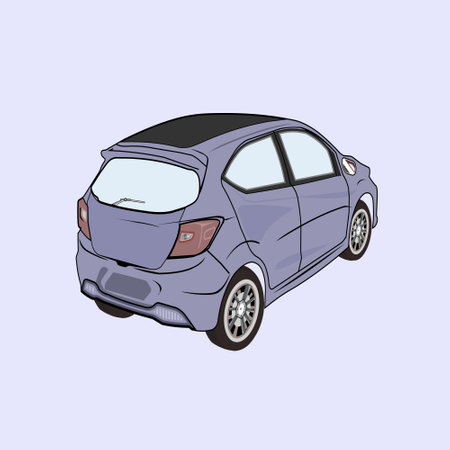 Modern Car Vector Illustrationのイラスト素材