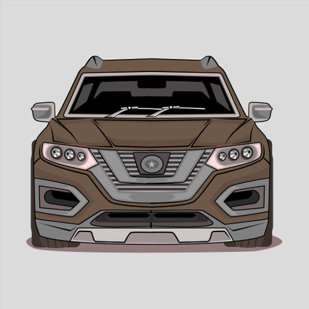 Modern Car Vector Illustrationのイラスト素材