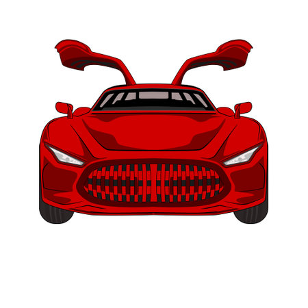 Modern Sport Car Vector Illustrationのイラスト素材