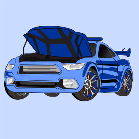 Modern Sport Car Vector Illustrationのイラスト素材