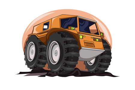 The big monster truck vector illustrationのイラスト素材