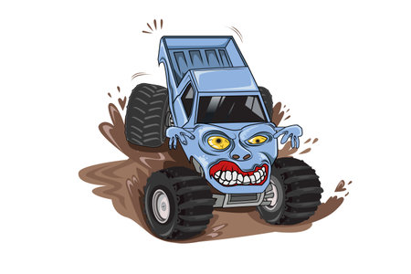 Monster truck car vector illustrationのイラスト素材