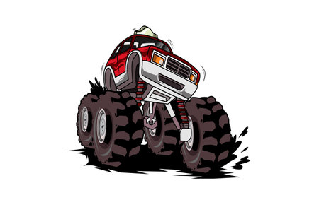 Monster truck car vector illustrationのイラスト素材