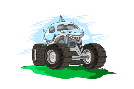 Monster truck car vector illustrationのイラスト素材
