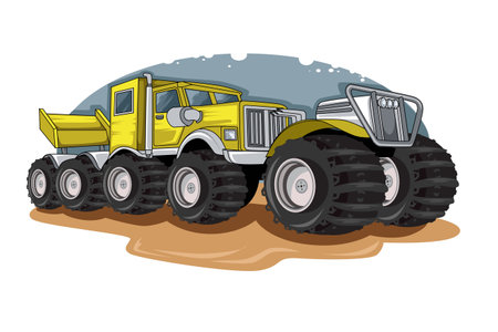 The big truck vector illustrationのイラスト素材