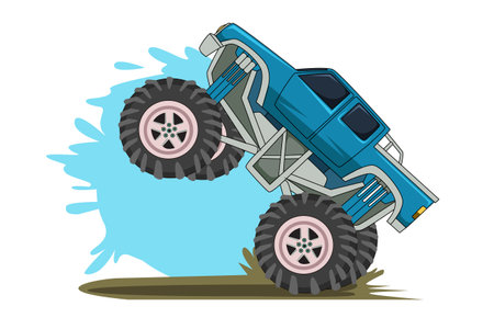 Monster truck car vector illustrationのイラスト素材