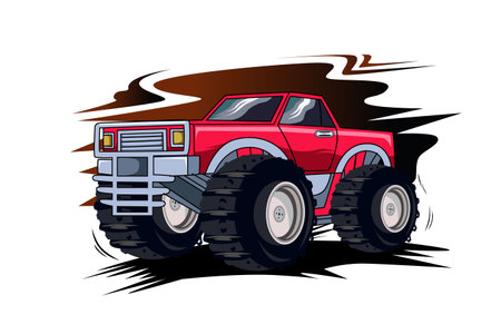 Monster truck car vector illustrationのイラスト素材