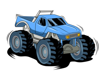 Monster truck off-road vector illustrationのイラスト素材