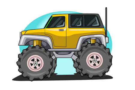 Off-road big truck vector illustrationのイラスト素材