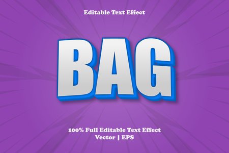Bag editable text effectのイラスト素材
