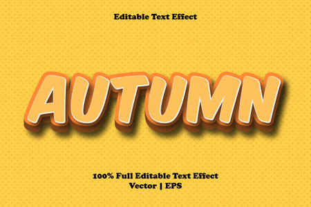 Autumn editable text effectのイラスト素材