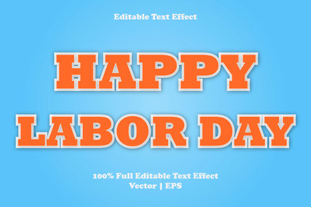 Labor day editable text effectのイラスト素材