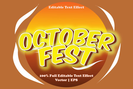 October fest editable text effectのイラスト素材
