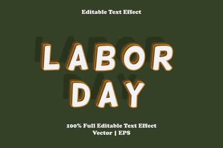 Labor day editable text effectのイラスト素材