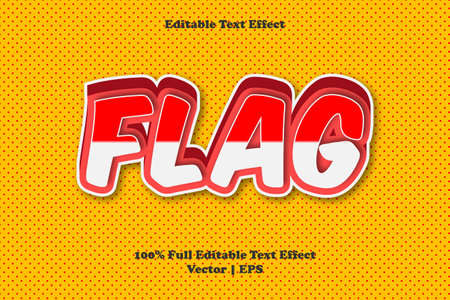 Flag editable text effectのイラスト素材
