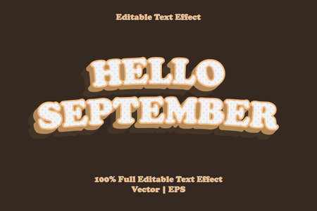 Hello september editable text effectのイラスト素材