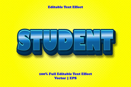 Student editable text effectのイラスト素材