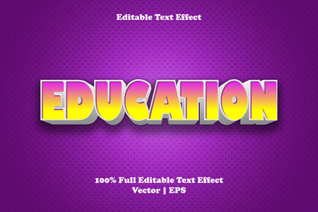 Education editable text effectのイラスト素材