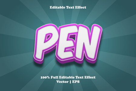 Pen editable text effectのイラスト素材