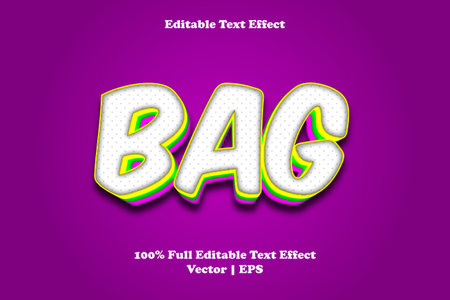 Bag editable text effectのイラスト素材
