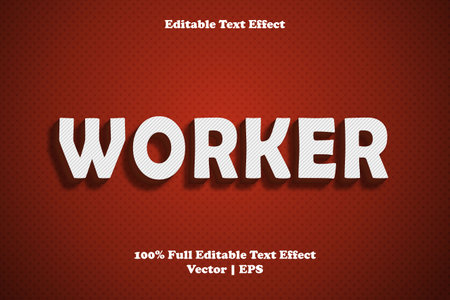 Worker editable text effectのイラスト素材