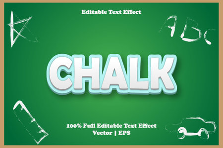 Chalk editable text effectのイラスト素材