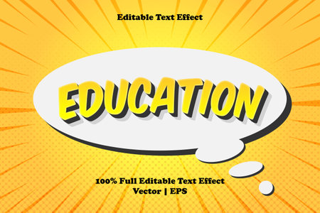 Education editable text effectのイラスト素材