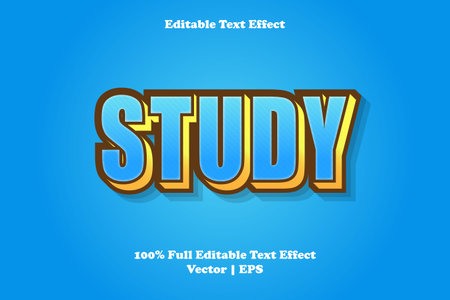 Study editable text effectのイラスト素材